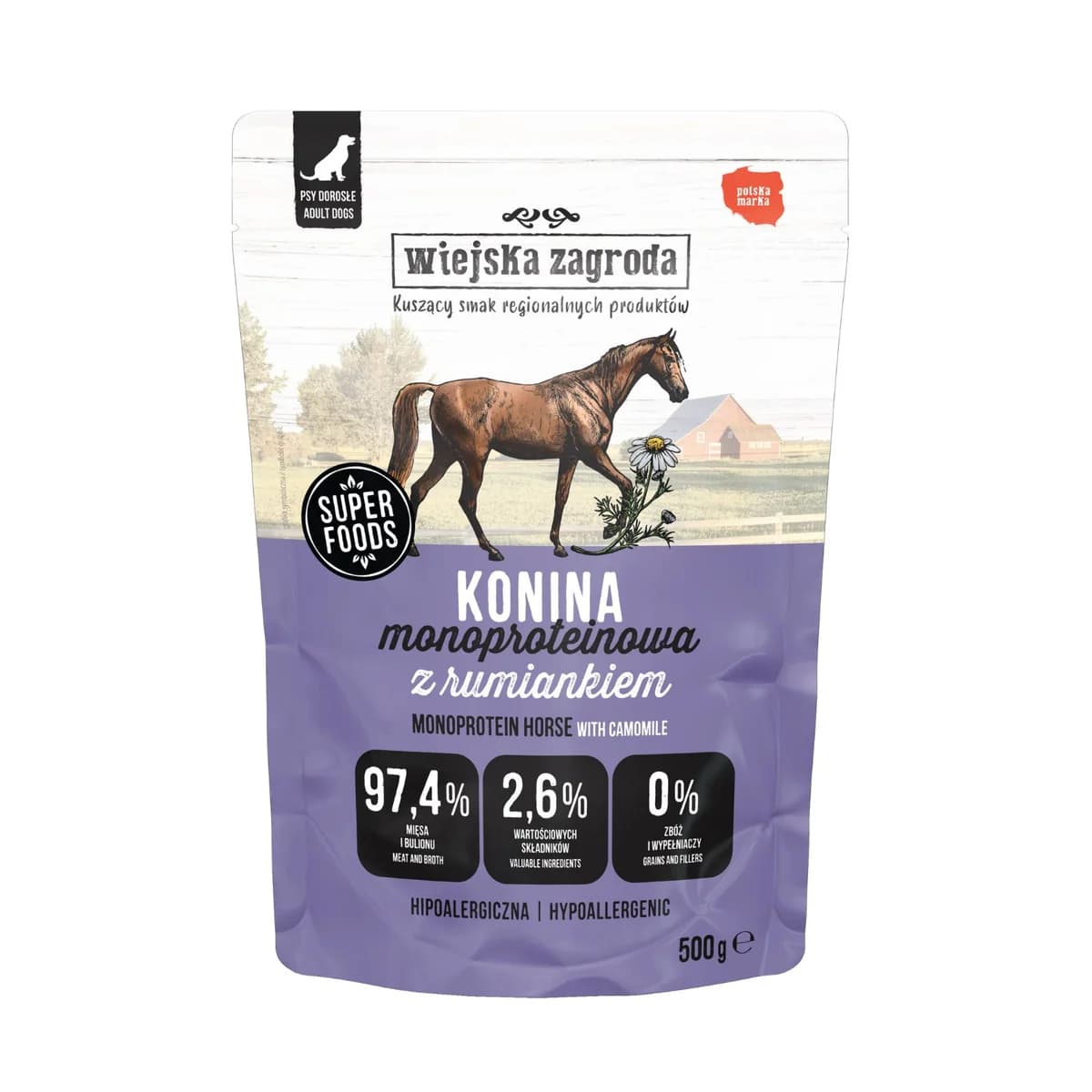Wiejska Zagroda Monobiałkowa Konina 500 g