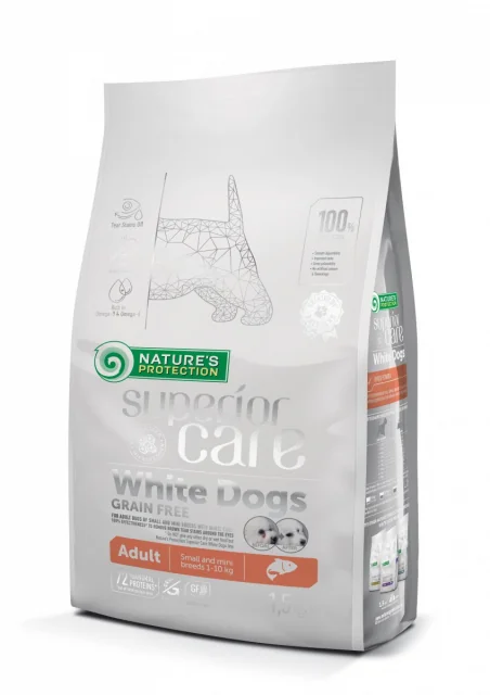 Nature's Protection Superior Care White Dogs Grain Free Salmon 1,5 kg