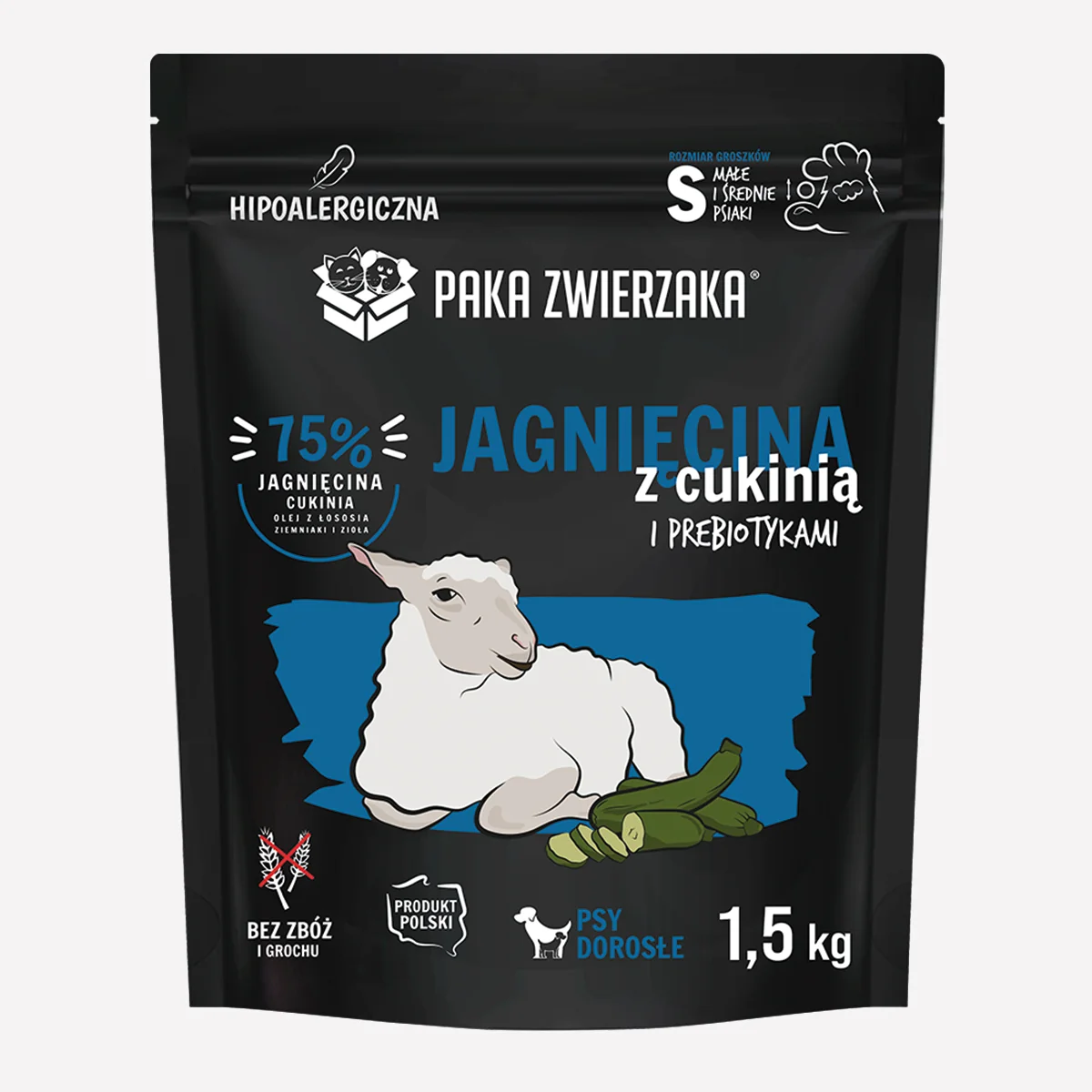 Paka Zwierzaka Jagnięcina z Cukinią 1,5 kg
