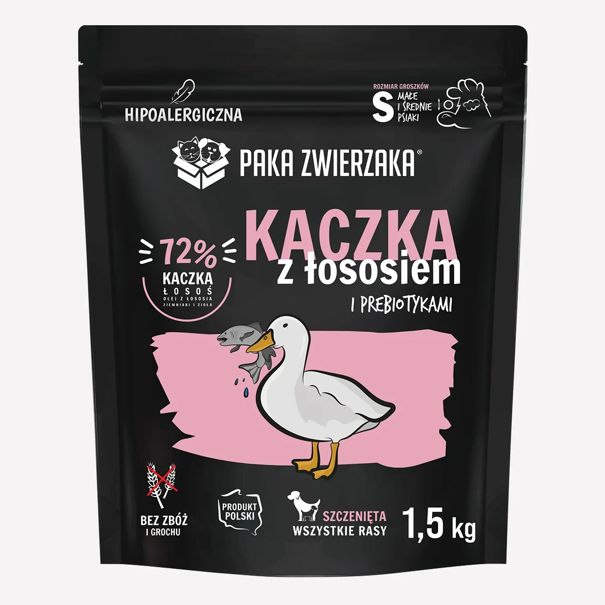 Paka Zwierzaka Kaczka z Łososiem 1,5 kg