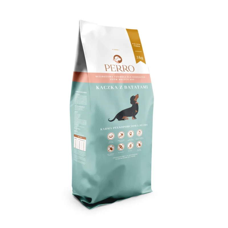 Perro Karma Sucha Kaczka z Batatami dla Dorosłych Psów Małych Ras 1 kg