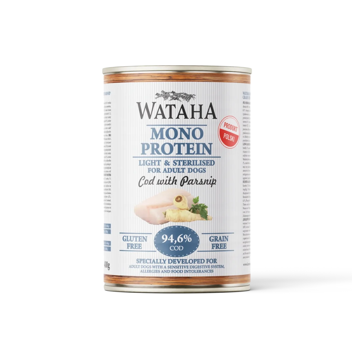 Wataha Mono Protein Light & Sterilised Cod (dorsz z pasternakiem) 400 g